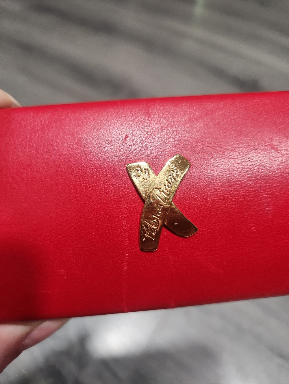 RARE Red Vintage Paloma   Picasso Lamb Leather 4PC Set - Picture 10 of 10